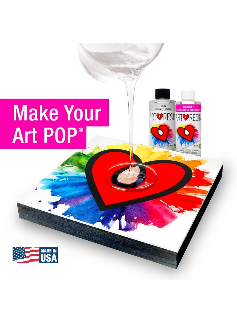 ArtResin High-Gloss Epoxy Resin Clear Coat Kit Non-Toxic 118 ML Resin + 118 ML Hardener - Image 3